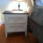 Nightstand 2 drawer 2 tone $279
White with Stained Top